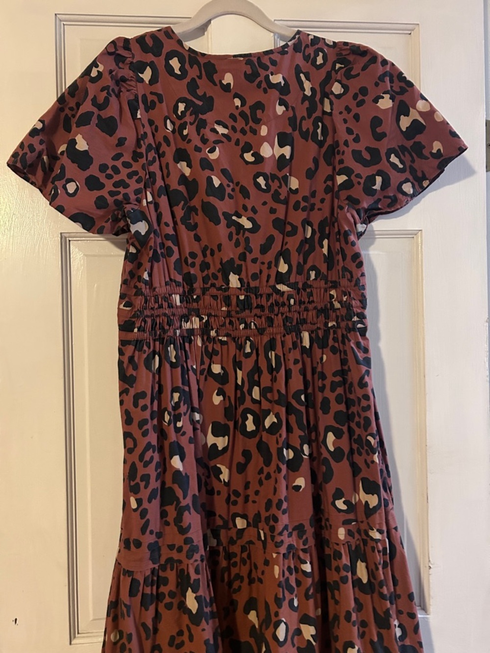 Anthropology Maeve The Somerset Maxi Dress in Leopard Brown Tan Size Large - Picture 7 of 7